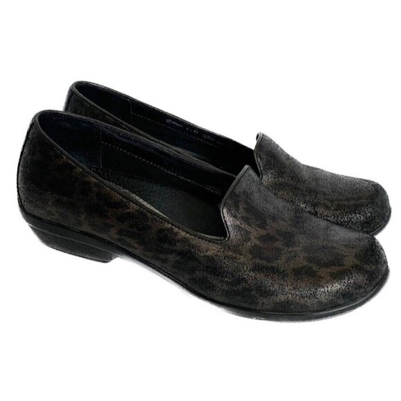 Dansko Olivia Leopard Metallic Comfort Shoes Women Size 7 Mob Wife Work Office - Picture 2 of 13